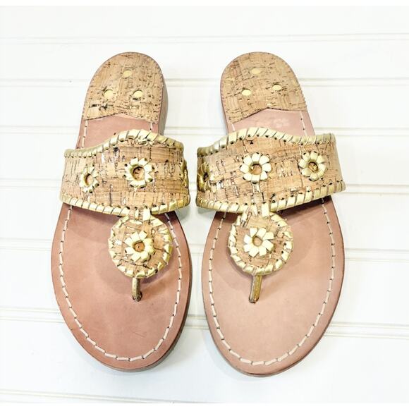 Jack Rodgers Flat Sandal In Cork Size 6 - Picture 6 of 8